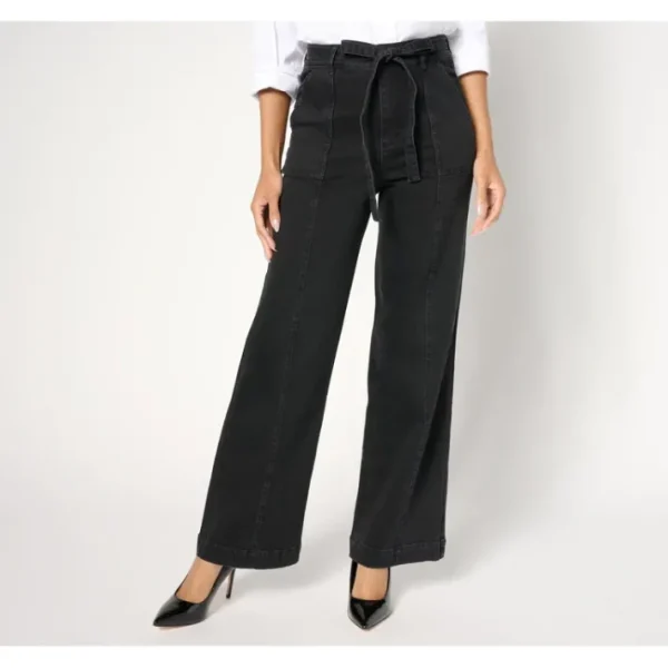 Shop All<Isaac Mizrahi Live! Tall True Denim Black Trouser Jeans - a world of fashionable women's clothing, including a wide selection of dresses and trendy accessories.