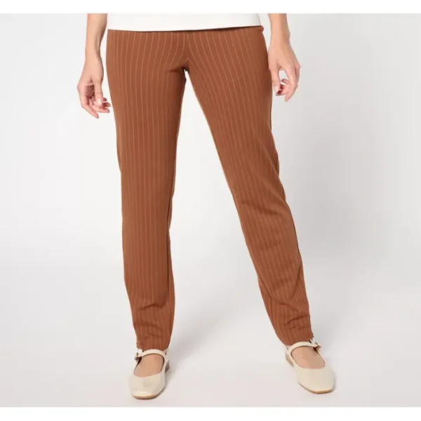 Shop All<Isaac Mizrahi Live! Tall Yarn Dye Stripe Full Length Pants - a world of fashionable women's clothing, including a wide selection of dresses and trendy accessories.