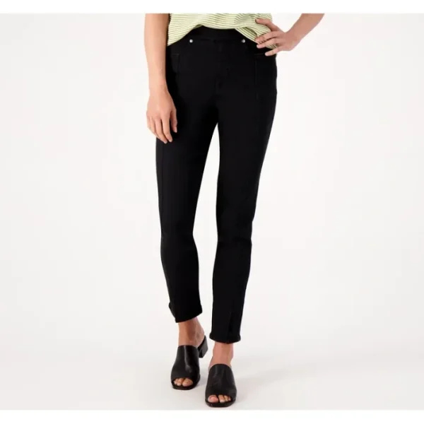 Shop All<Isaac Mizrahi Live! True Denim Pull On Slim Leg Ankle Jean - a world of fashionable women's clothing, including a wide selection of dresses and trendy accessories.