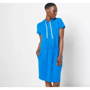 Dresses<J Jason Wu Petite French Terry Short Sleeve Hoodie Dress - a world of fashionable women's clothing, including a wide selection of dresses and trendy accessories.
