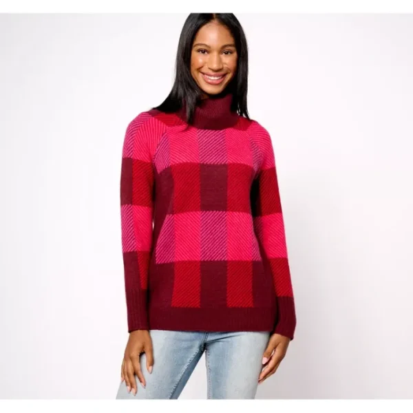 Fashion<Jacquard Cowl Neck Curved Hem Long Sleeve Pullover - a world of fashionable women's clothing, including a wide selection of dresses and trendy accessories.