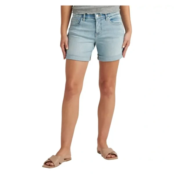 Shop All<JAG Alex Mid Rise Boyfriend Short - Skylight - a world of fashionable women's clothing, including a wide selection of dresses and trendy accessories.