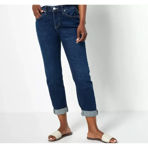 Shop All<JAG Carter Girlfriend Jean with Cuff- Night Breeze - a world of fashionable women's clothing, including a wide selection of dresses and trendy accessories.