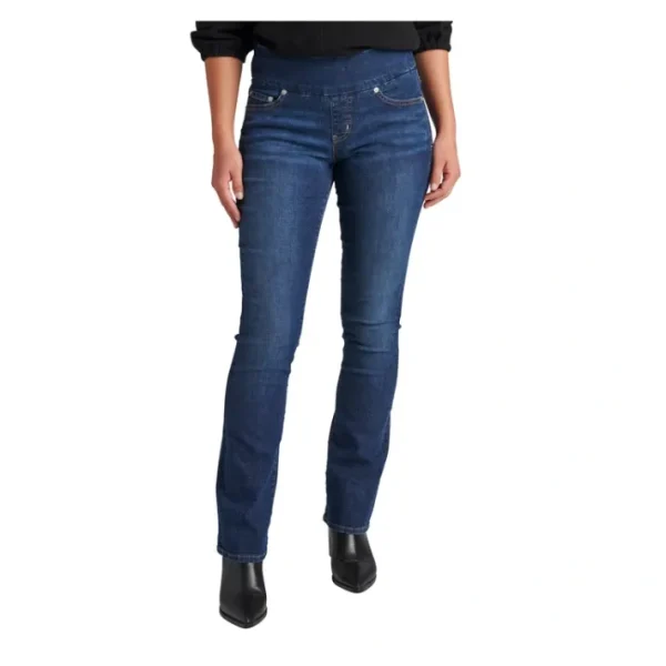 Shop All<JAG Jeans Paley Mid Rise Bootcut Pull-On Jeans - Anchor Blue - a world of fashionable women's clothing, including a wide selection of dresses and trendy accessories.