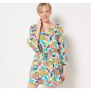 Dresses<Jantzen Woven Printed Cover-Up Tunic Dress - a world of fashionable women's clothing, including a wide selection of dresses and trendy accessories.
