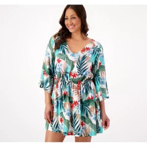 Dresses<Jantzen Woven Tie-Waist Cover-Up Tunic Dress - a world of fashionable women's clothing, including a wide selection of dresses and trendy accessories.
