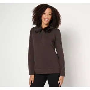 Dresses<Jingle Belles by Kim Gravel Faux Fur Half Zip Sweatshirt - a world of fashionable women's clothing, including a wide selection of dresses and trendy accessories.