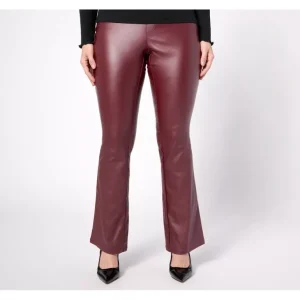 Jingle Belles by Kim Gravel Rebelleious Coated Holiday Flare Pant - a world of fashionable women's clothing, including a wide selection of dresses and trendy accessories.> Coats
