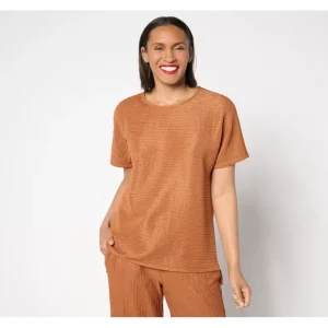 Joan Rivers Crinkle Knit Scoop Neck Tee - a world of fashionable women's clothing, including a wide selection of dresses and trendy accessories.> Shoes