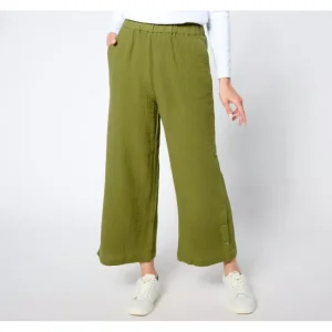 Fashion<Joan Rivers Petite Marshmallow Gauze Crop Pants - a world of fashionable women's clothing, including a wide selection of dresses and trendy accessories.