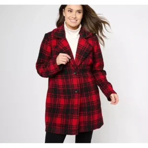 Joan Rivers Petite Plaid Sherpa Teddy Coat - a world of fashionable women's clothing, including a wide selection of dresses and trendy accessories.> Coats