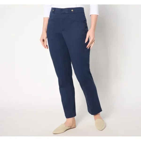 Shop All<Joan Rivers Petite Stretch Twill Straight Leg Ankle Pant - a world of fashionable women's clothing, including a wide selection of dresses and trendy accessories.