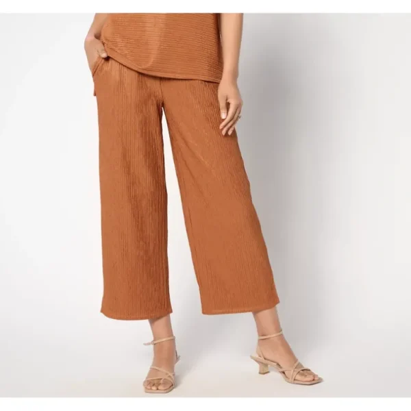 Joan Rivers Regular Crinkle Knit Pull-On Crop Pants - a world of fashionable women's clothing, including a wide selection of dresses and trendy accessories.> Shoes