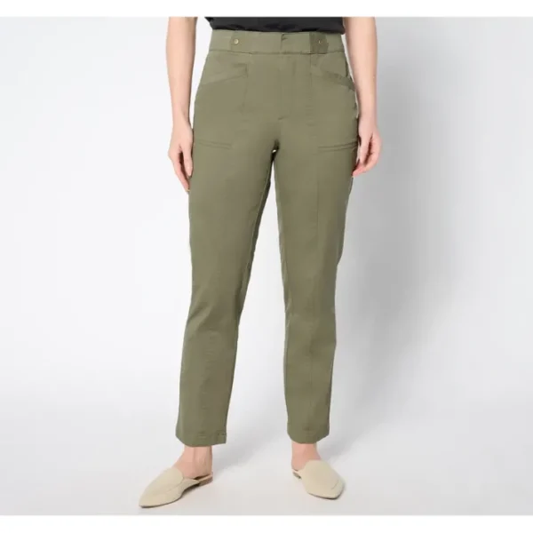 Shop All<Joan Rivers Regular Stretch Twill Straight Leg Ankle Pant - a world of fashionable women's clothing, including a wide selection of dresses and trendy accessories.