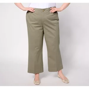 Fashion<Joan Rivers Signature Twill Petite Cropped Wide-Leg Pants - a world of fashionable women's clothing, including a wide selection of dresses and trendy accessories.