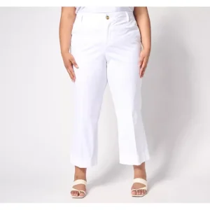 Fashion<Joan Rivers Signature Twill Regular Cropped Wide-Leg Pants - a world of fashionable women's clothing, including a wide selection of dresses and trendy accessories.