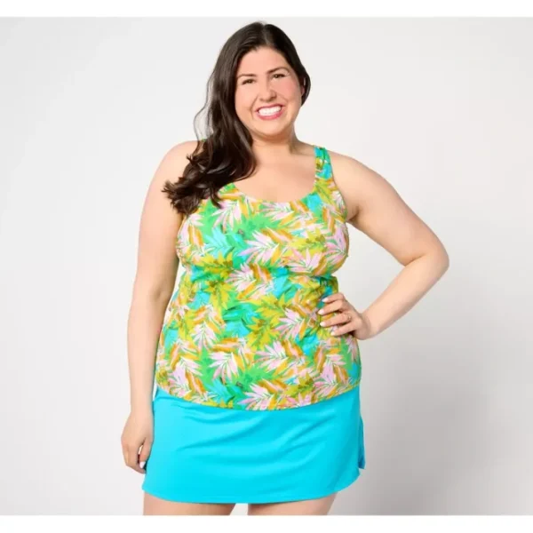 Shop All<Kim Gravel x Swimsuits For All Scoopneck Tankini Skirt - a world of fashionable women's clothing, including a wide selection of dresses and trendy accessories.