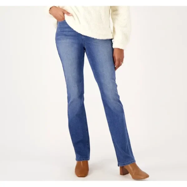 Fashion<Laurie Felt Petite Forever Denim 5 Pocket Relax Baby Bell Jeans - a world of fashionable women's clothing, including a wide selection of dresses and trendy accessories.