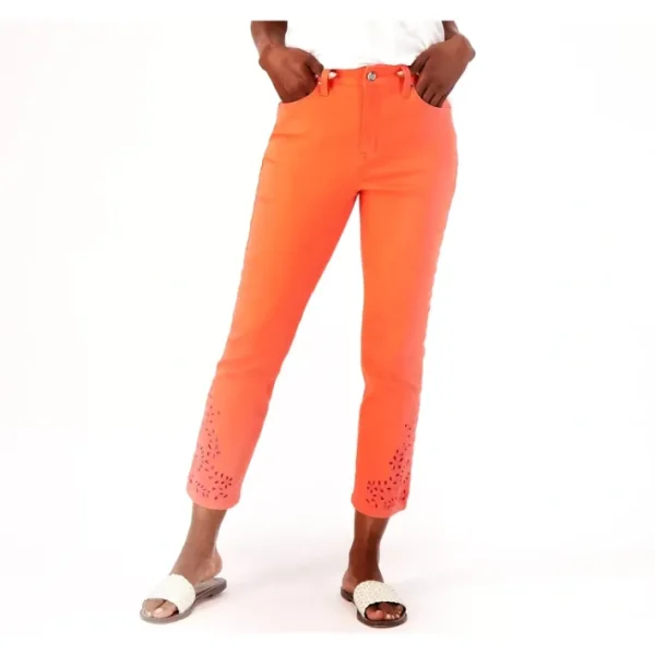 Shop All<Laurie Felt Reg Daisy Floral Embroidered Ankle Jeans - a world of fashionable women's clothing, including a wide selection of dresses and trendy accessories.