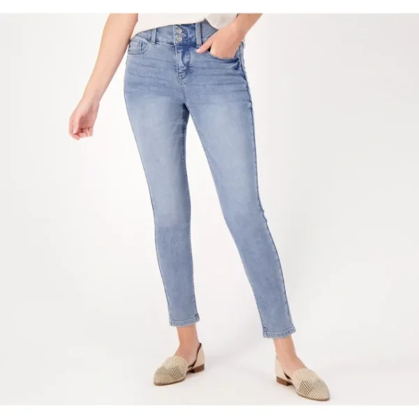Shop All<Laurie Felt Regular Silky Denim Curve Ankle Skinny Jeans - a world of fashionable women's clothing, including a wide selection of dresses and trendy accessories.