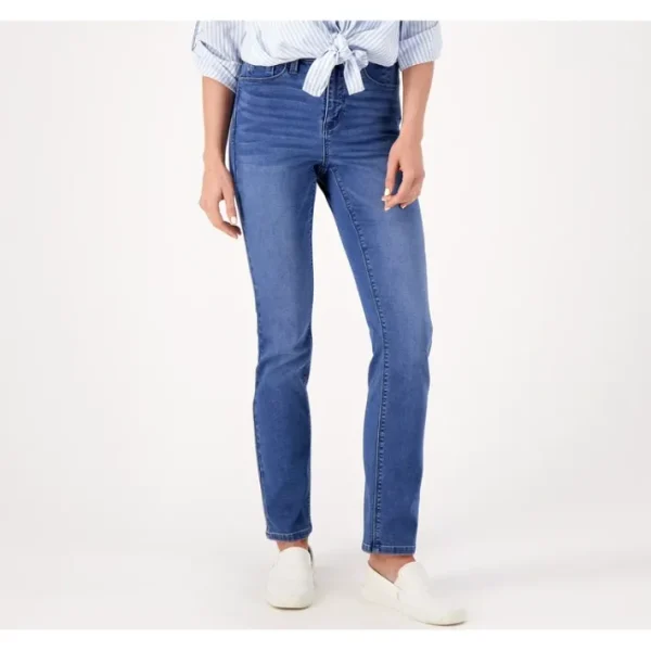Shop All<Laurie Felt Tall 5-Pocket Straight Leg Knit Clean Jean - a world of fashionable women's clothing, including a wide selection of dresses and trendy accessories.