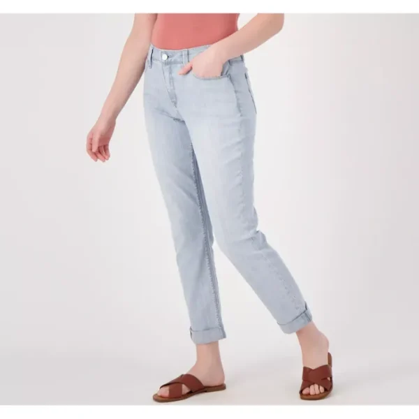 Shop All<Laurie Flect Classic Denim Railroad Stripe Boyfriend Jeans - a world of fashionable women's clothing, including a wide selection of dresses and trendy accessories.