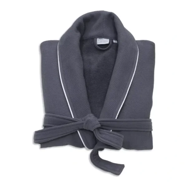 Shop All<Linum Home Textiles Waffle Terry Bathrobe w/ Satin Piped Trim - a world of fashionable women's clothing, including a wide selection of dresses and trendy accessories.