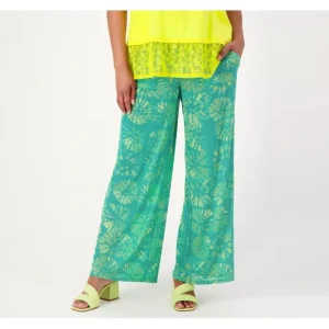 Fashion<LOGO by Lori Goldstein Beach to Street Petite Mesh Palazzo Pant - a world of fashionable women's clothing, including a wide selection of dresses and trendy accessories.