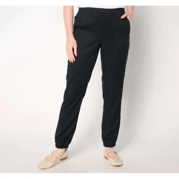 Shop All<LOGO by Lori Goldstein Petite Jogger Utility Pants - a world of fashionable women's clothing, including a wide selection of dresses and trendy accessories.