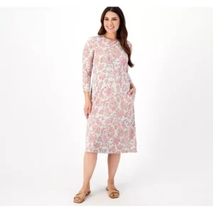 Dresses<LOGO by Lori Goldstein Petite Printed Jersey Hi Low Hem Dress - a world of fashionable women's clothing, including a wide selection of dresses and trendy accessories.
