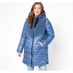 LOGO by Lori Goldstein Puffer Coat with Removable Sleeves - a world of fashionable women's clothing, including a wide selection of dresses and trendy accessories.> Coats