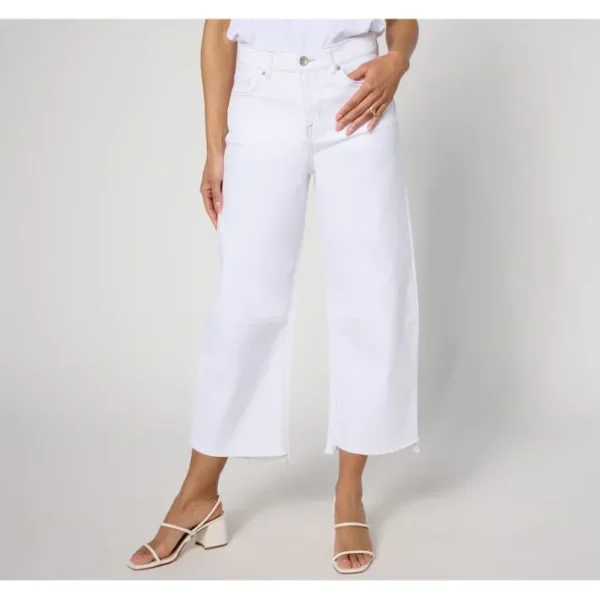 Shop All<LOGO by Lori Goldstein Regular Barrel Leg Crop Jeans - a world of fashionable women's clothing, including a wide selection of dresses and trendy accessories.