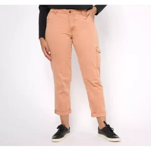 Fashion<LOGO by Lori Goldstein Regular Cargo Boyfriend Jeans - a world of fashionable women's clothing, including a wide selection of dresses and trendy accessories.