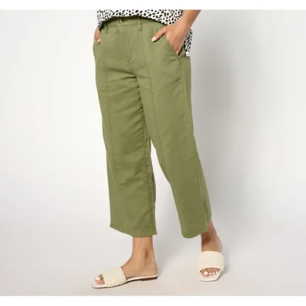 Fashion<LOGO by Lori Goldstein Regular Cotton Gauze Crop Pant - a world of fashionable women's clothing, including a wide selection of dresses and trendy accessories.
