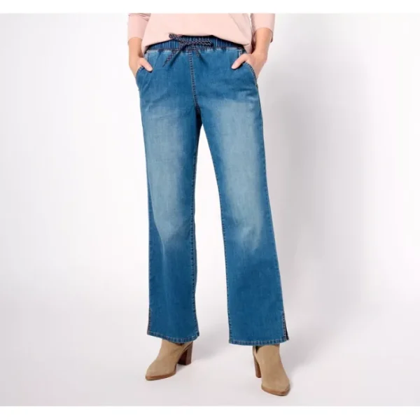 Fashion<LOGO by Lori Goldstein Regular Pull On Relaxed Jean - a world of fashionable women's clothing, including a wide selection of dresses and trendy accessories.