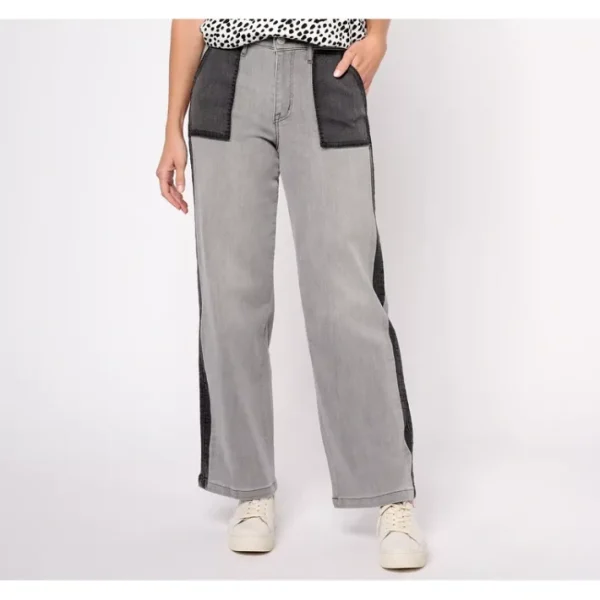 Fashion<LOGO by Lori Goldstein Tall Wide Leg Jeans - a world of fashionable women's clothing, including a wide selection of dresses and trendy accessories.