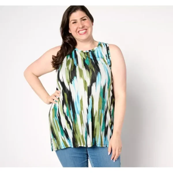 Shop All<LOGO Layers by Lori Goldstein Scoop Neck Tank with Side Slits - a world of fashionable women's clothing, including a wide selection of dresses and trendy accessories.