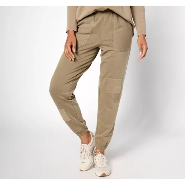 Shop All<LOGO Life by Lori Goldstein Pet Pull On Joggers with Patches - a world of fashionable women's clothing, including a wide selection of dresses and trendy accessories.