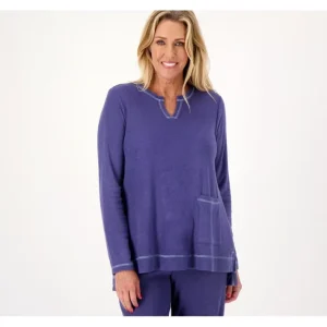 Fashion<LOGO Lounge by Lori Goldstein Brushed Loop French Terry Top - a world of fashionable women's clothing, including a wide selection of dresses and trendy accessories.
