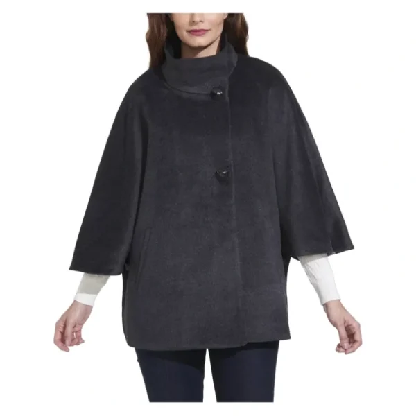 Martha Stewart Button-Front Cape Coat with Pockets - a world of fashionable women's clothing, including a wide selection of dresses and trendy accessories.> Coats