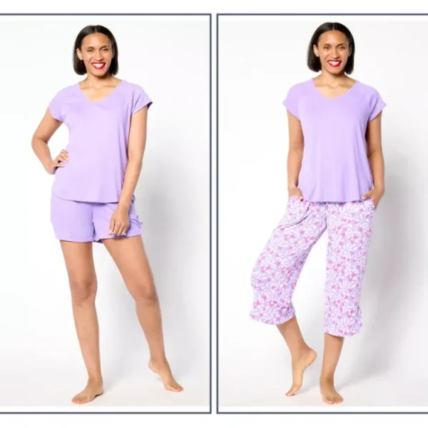 Shop All<MUK LUKS Cloud Knit and Ribbed Knit Three Pc Pajama Set - a world of fashionable women's clothing, including a wide selection of dresses and trendy accessories.