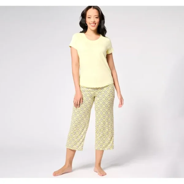 MUK LUKS Cloud Knit Short Sleeve Cropped Pant Pajama Set - a world of fashionable women's clothing, including a wide selection of dresses and trendy accessories.> Dresses