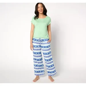 Fashion<MUK LUKS Cloud Knit Wide Leg Pant Petal Knit Tee Lounge Set - a world of fashionable women's clothing, including a wide selection of dresses and trendy accessories.