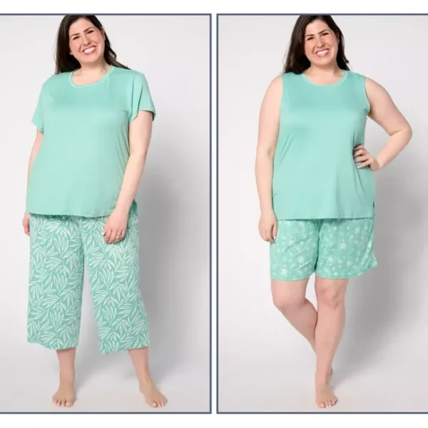 Shop All<MUK LUKS Regular Cloud Knit Short, Capri, Tee Pajama Set - a world of fashionable women's clothing, including a wide selection of dresses and trendy accessories.
