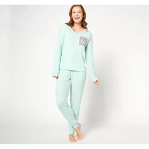MUK LUKS Waffle Ribbed Knit Decal Lounge Set - a world of fashionable women's clothing, including a wide selection of dresses and trendy accessories.> Dresses