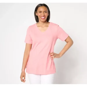 Fashion<Naturals Linen Blend Crossover V-Neck Top - a world of fashionable women's clothing, including a wide selection of dresses and trendy accessories.