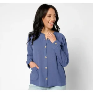 Fashion<Naturals Woven Gauze Jacket with Pockets - a world of fashionable women's clothing, including a wide selection of dresses and trendy accessories.