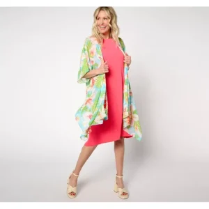 Fashion<nicole by Nicole Miller Chiffon Topper Cardigan - a world of fashionable women's clothing, including a wide selection of dresses and trendy accessories.