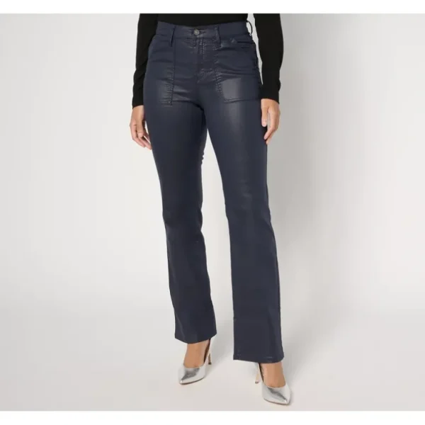 nicole by Nicole Miller Regular Coated Soho Boot-Cut Jeans - Navy - a world of fashionable women's clothing, including a wide selection of dresses and trendy accessories.> Coats