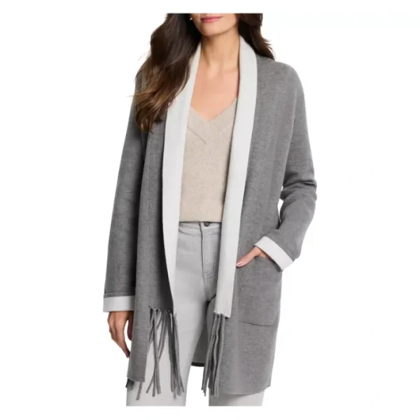Fashion<NIC+ZOE Cool Nights Reversible Fringe Knit Jacket - a world of fashionable women's clothing, including a wide selection of dresses and trendy accessories.